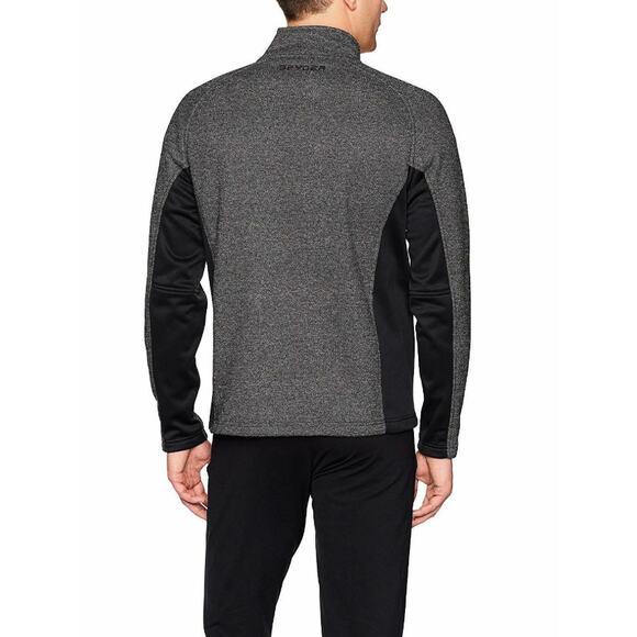 SPYDER dark gray black Outbound Stryker fleece lined 1/4 zip pullover sweater - Picture 11 of 12